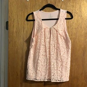 NY & Co. pink lacy camisole tank